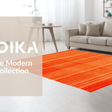 Ultra Soft Area Rug, Non Slip, Stain Resistant, Washable Area Rugs for Living Room, Bedroom, Elegant Warm Toned Minimalism(Orange)