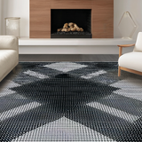 Elegant Monochrome Lattice Design(Black)