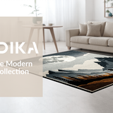 Ultra Soft Area Rug, Non Slip, Stain Resistant, Washable Area Rugs for Living Room, Bedroom, Charming Gray Toned Wildlife Art(Gray)