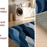 Chic Oceanic Flowing Design Element(Blue)