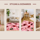 Ultra Soft Area Rug, Non Slip, Stain Resistant, Washable Area Rugs for Living Room, Bedroom, Coquette Bow Fluffy(Pink)