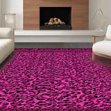 Ultra Soft Area Rug, Non Slip, Stain Resistant, Washable Area Rugs for Living Room, Bedroom, Dynamic Zebra Print Fusion(Pink)