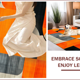 Ultra Soft Area Rug, Non Slip, Stain Resistant, Washable Area Rugs for Living Room, Bedroom, Striking Orange Minimalist Tapestry(Orange)