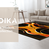 Ultra Soft Area Rug, Non Slip, Stain Resistant, Washable Area Rugs for Living Room, Bedroom, Playful Sporty Dynamic Style(Orange)