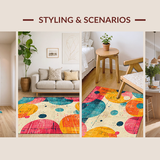 Joyful Round Interactive Floor Cushions(Yellow)