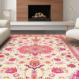 Ultra Soft Area Rug, Non Slip, Stain Resistant, Washable Area Rugs for Living Room, Bedroom, Transitional Warm Color Palette(Ivory)