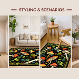 Chic Black and White Foliage(Red)