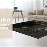 Ultra Soft Area Rug, Non Slip, Stain Resistant, Washable Area Rugs for Living Room, Bedroom, Chic Monochrome Animal Print Style(Gold)