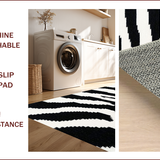 Ultra Soft Area Rug, Non Slip, Stain Resistant, Washable Area Rugs for Living Room, Bedroom, Wildlife Animal Print Kitchen Runner Washable Carpet(Black)