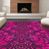 Ultra Soft Area Rug, Non Slip, Stain Resistant, Washable Area Rugs for Living Room, Bedroom, Trendy Zebra-Inspired Graphic Motif(Pink)