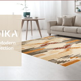 Ultra Soft Area Rug, Non Slip, Stain Resistant, Washable Area Rugs for Living Room, Bedroom, Rustic Earthy Print Aesthetic(Beige)