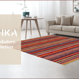 Ultra Soft Area Rug, Non Slip, Stain Resistant, Washable Area Rugs for Living Room, Bedroom, Warm Country Style Doorway Accent Jute Carpet(Red)