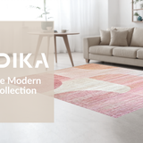 Ultra Soft Area Rug, Non Slip, Stain Resistant, Washable Area Rugs for Living Room, Bedroom, Designer Ribbon Bow Silhouette Rug with Modern Aesthetic Pattern Elements(Pink)