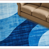 Ultra Soft Area Rug, Non Slip, Stain Resistant, Washable Area Rugs for Living Room, Bedroom, Calming Dark Blue Textured Elegance(Blue)