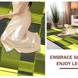 Ultra Soft Area Rug, Non Slip, Stain Resistant, Washable Area Rugs for Living Room, Bedroom, Luxurious Monochrome Artistic Flair(Yellow)