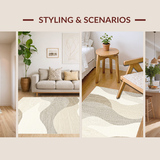 Trendy Transitional Textured Prints(Beige)