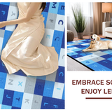 Ultra Soft Area Rug, Non Slip, Stain Resistant, Washable Area Rugs for Living Room, Bedroom, Vibrant Modern Design for Kids(Blue)
