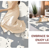 Ultra Soft Area Rug, Non Slip, Stain Resistant, Washable Area Rugs for Living Room, Bedroom, Elegant Irregular Silhouette Arrangement(Gray)