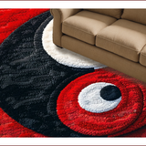 Ultra Soft Area Rug, Non Slip, Stain Resistant, Washable Area Rugs for Living Room, Bedroom, Yin Yang Ba-gua Round(Red)