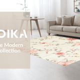 Ultra Soft Area Rug, Non Slip, Stain Resistant, Washable Area Rugs for Living Room, Bedroom, Tranquil Muted Nature Themes(Beige)