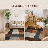 Ultra Soft Area Rug, Non Slip, Stain Resistant, Washable Area Rugs for Living Room, Bedroom, Vibrant Cowboy-Themed Bath Decor(Brown)
