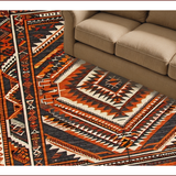 Ultra Soft Area Rug, Non Slip, Stain Resistant, Washable Area Rugs for Living Room, Bedroom, Warm Earthy Minimalist Texture(Red)