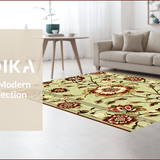 Ultra Soft Area Rug, Non Slip, Stain Resistant, Washable Area Rugs for Living Room, Bedroom, Soft Floral Transitional Living Room Rug(Beige)