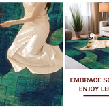 Ultra Soft Area Rug, Non Slip, Stain Resistant, Washable Area Rugs for Living Room, Bedroom, Aquatic Tentacle Masterpiece Rug With Artistic Whimsical Pattern(Blue)