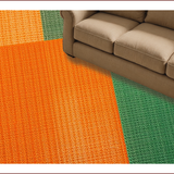 Ultra Soft Area Rug, Non Slip, Stain Resistant, Washable Area Rugs for Living Room, Bedroom, Vibrant Striped Entryway Rug for Minimalist Homes(Orange)