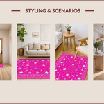 Ultra Soft Area Rug, Non Slip, Stain Resistant, Washable Area Rugs for Living Room, Bedroom, Preppy Pink Cowgirl Entryway Mat(Pink) - ODIKA
