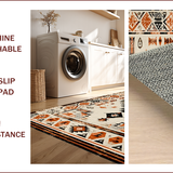 Ultra Soft Area Rug, Non Slip, Stain Resistant, Washable Area Rugs for Living Room, Bedroom, Rustic Vintage Tiled Aesthetic(Beige)