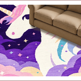 Ultra Soft Area Rug, Non Slip, Stain Resistant, Washable Area Rugs for Living Room, Bedroom, Joyful Ethereal Shaggy Delight(Purple)
