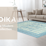 Chic Modern Low Pile Design(Blue)