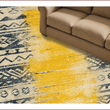 Ultra Soft Area Rug, Non Slip, Stain Resistant, Washable Area Rugs for Living Room, Bedroom, Vintage Low-Pile Stain-Resistant Bedroom Carpet(Yellow)