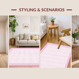 Ultra Soft Area Rug, Non Slip, Stain Resistant, Washable Area Rugs for Living Room, Bedroom, Charming Pastel Shaggy Texture(White)