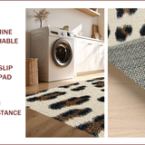Ultra Soft Area Rug, Non Slip, Stain Resistant, Washable Area Rugs for Living Room, Bedroom, Contemporary Antelope Print Kitchen Carpet Non-Slip Design(Beige)