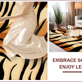 Ultra Soft Area Rug, Non Slip, Stain Resistant, Washable Area Rugs for Living Room, Bedroom, Animal Print Black and Brown Entryway Mat(Beige)