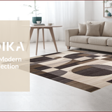 Ultra Soft Area Rug, Non Slip, Stain Resistant, Washable Area Rugs for Living Room, Bedroom, Neutral Toned Geometric Elegance(Gray)