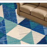 Ultra Soft Area Rug, Non Slip, Stain Resistant, Washable Area Rugs for Living Room, Bedroom, Ocean Beach Waves Polyester(Blue)