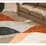 Ultra Soft Area Rug, Non Slip, Stain Resistant, Washable Area Rugs for Living Room, Bedroom, Elegant Vintage Gradient Aesthetic(Beige)