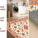 Whimsical Low Pile Floral Aesthetic(Beige)