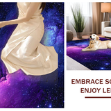 Ultra Soft Area Rug, Non Slip, Stain Resistant, Washable Area Rugs for Living Room, Bedroom, Radiant Cosmic Pattern Fusion(Purple)