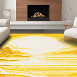 Chic Abstract Wavy Lines Aesthetic(Yellow)
