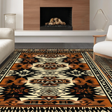 Ultra Soft Area Rug, Non Slip, Stain Resistant, Washable Area Rugs for Living Room, Bedroom, Soft Textured Organic Shapes(Brown)