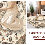 Elegant Earth Tone Distressed Motif(Beige)