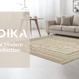 Ultra Soft Area Rug, Non Slip, Stain Resistant, Washable Area Rugs for Living Room, Bedroom, Chic Rustic Braided Elegance(Beige)