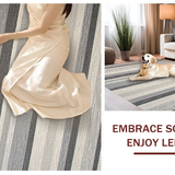 Ultra Soft Area Rug, Non Slip, Stain Resistant, Washable Area Rugs for Living Room, Bedroom, Chic Randomized Neutral Palette(Gray)