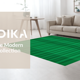 Ultra Soft Area Rug, Non Slip, Stain Resistant, Washable Area Rugs for Living Room, Bedroom, Trendy Green Tartan Decorative Touch(Green)