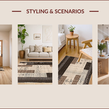 Ultra Soft Area Rug, Non Slip, Stain Resistant, Washable Area Rugs for Living Room, Bedroom, Playful Modern Rustic Motif(Gray)
