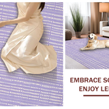 Ultra Soft Area Rug, Non Slip, Stain Resistant, Washable Area Rugs for Living Room, Bedroom, Modern Elegant Symmetrical Design(Purple)